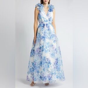 Julia Jordan Ruffle Floral Gown